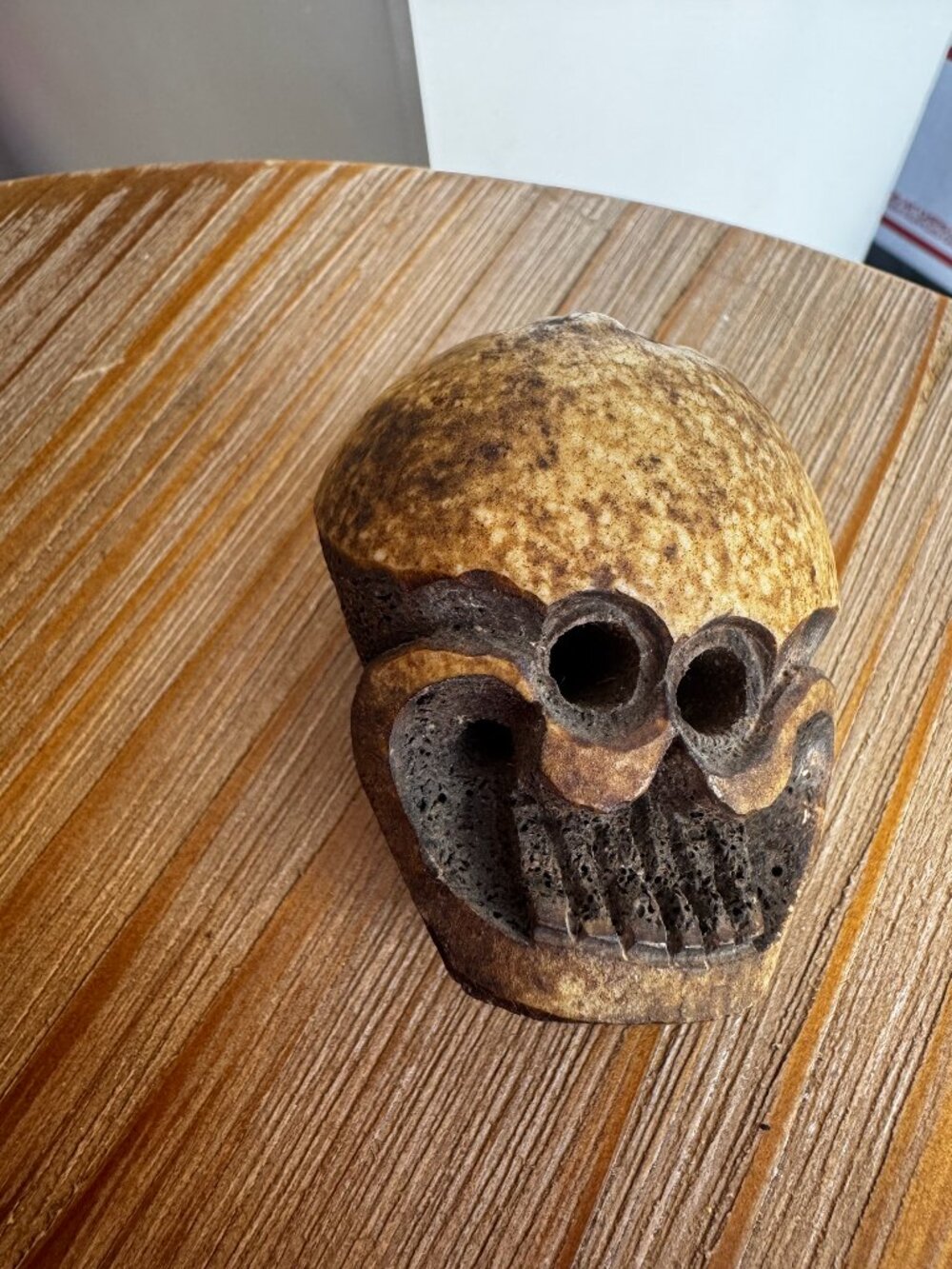 Rare Artifact: Tibetan Kapala Citipati Bone Bead Skull